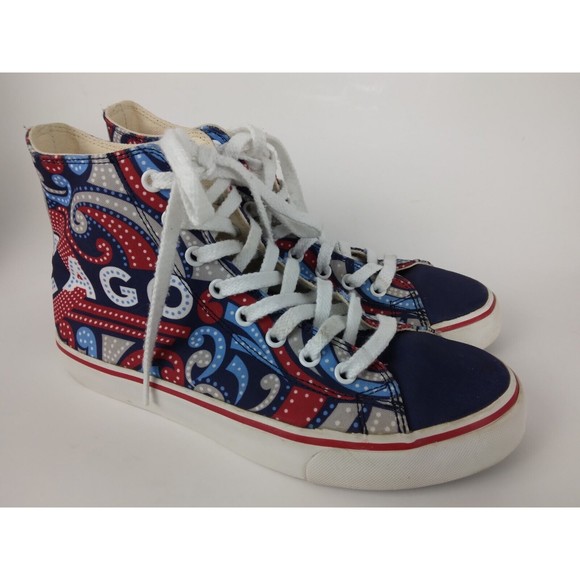Inkkas High Top Shoes Sneakers Canvas W82 Chicago Womens Size 7 Mens Size 5 - Picture 1 of 8